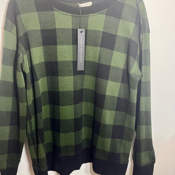 NWT Jane and Delancey Plaid Sweaters Pullover Long Sleeve Tunic Top Size: L - Picture 2 of 6